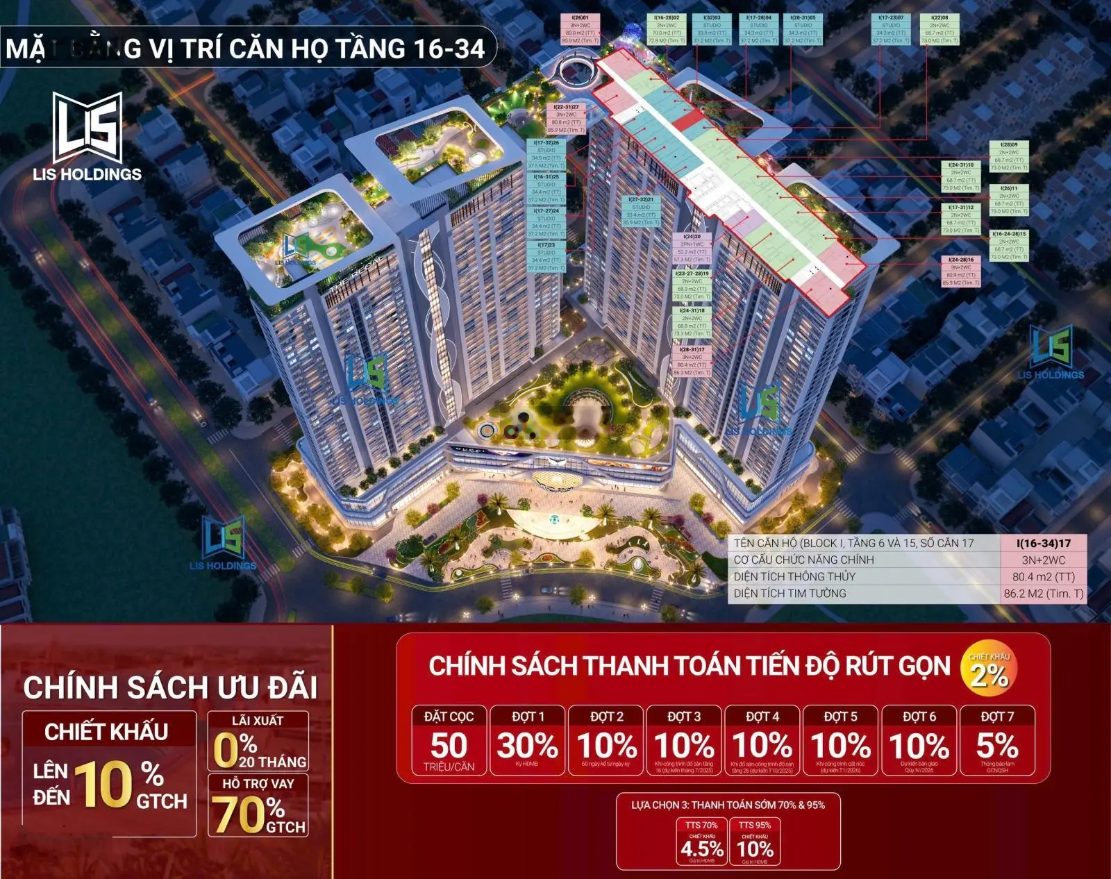 Bán căn hộ trung tâm thành phố Việt Trì Phú Thọ, thanh toán trước từ 175 triệu. Hỗ trợ ngân hàng