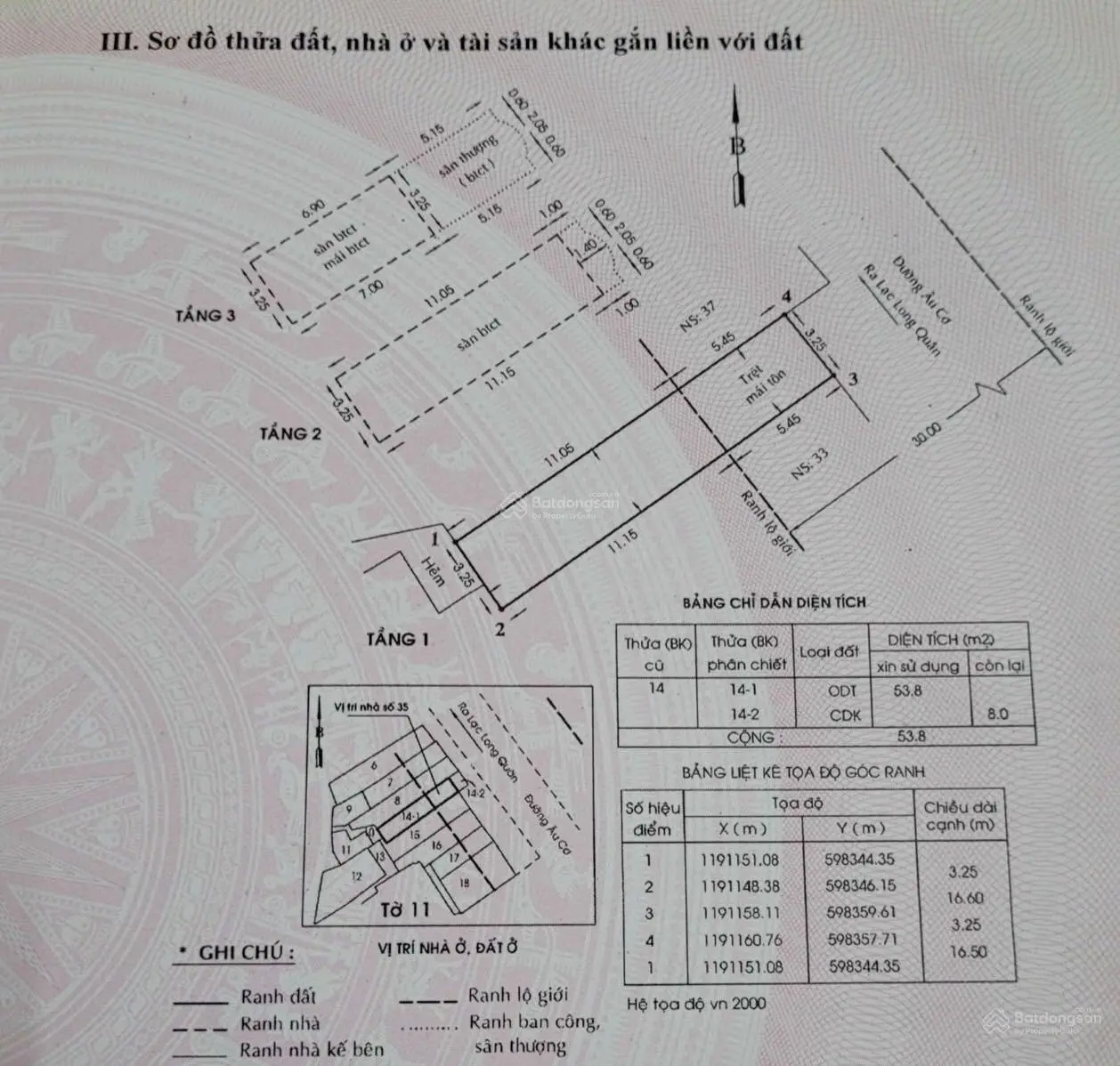 Bán nhà mặt tiền số 35 Âu Cơ, Phường 14, Quận 11