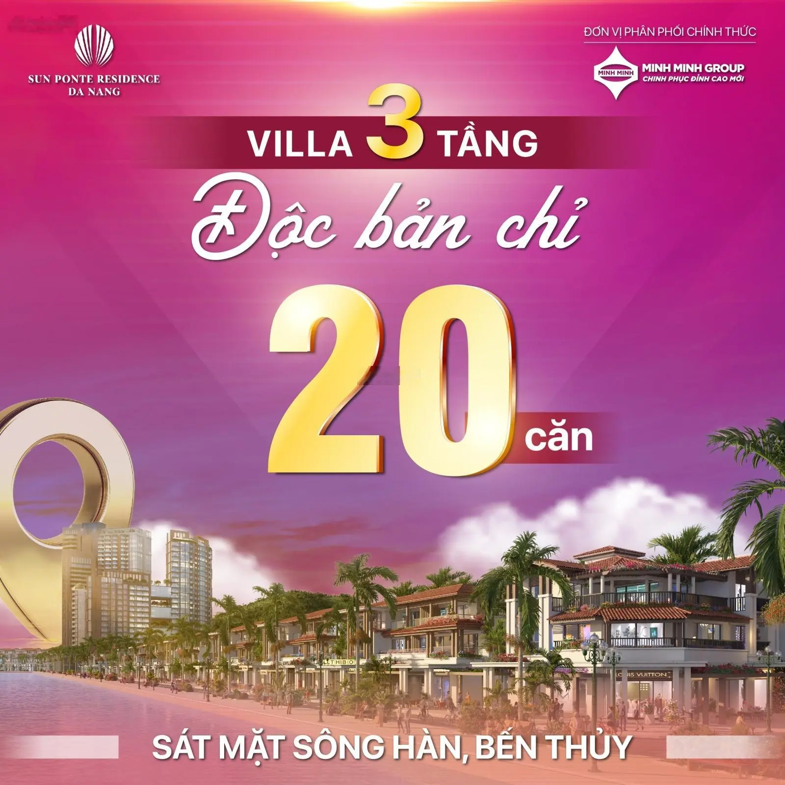 Bán căn Townhouse Sonata, thấp tầng Sun Symphony bám trục đường Trần Hưng Đạo. Căn siêu hiếm.