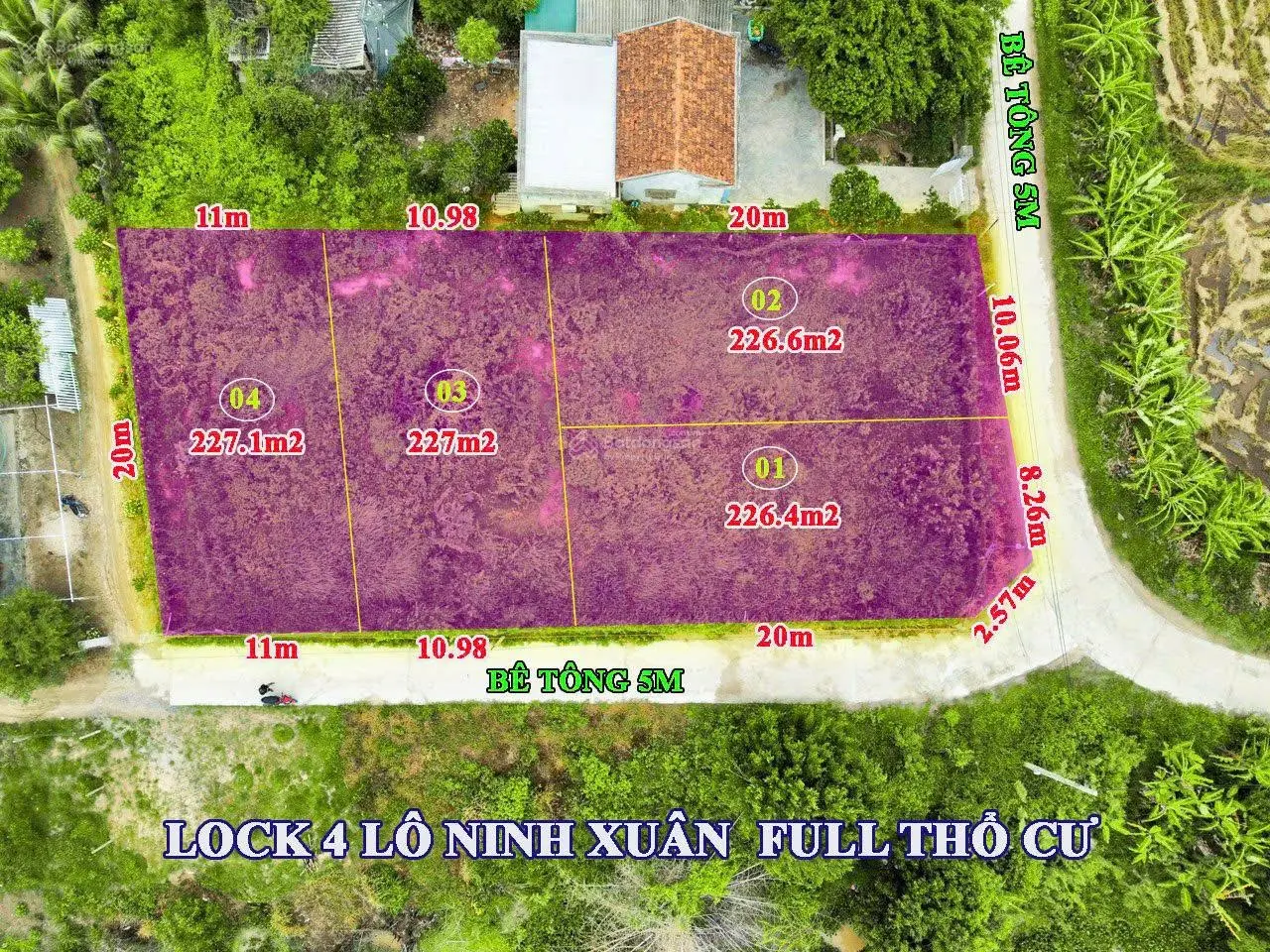 Bán đất view sông Phước Lâm Ninh Xuân 679 triệu