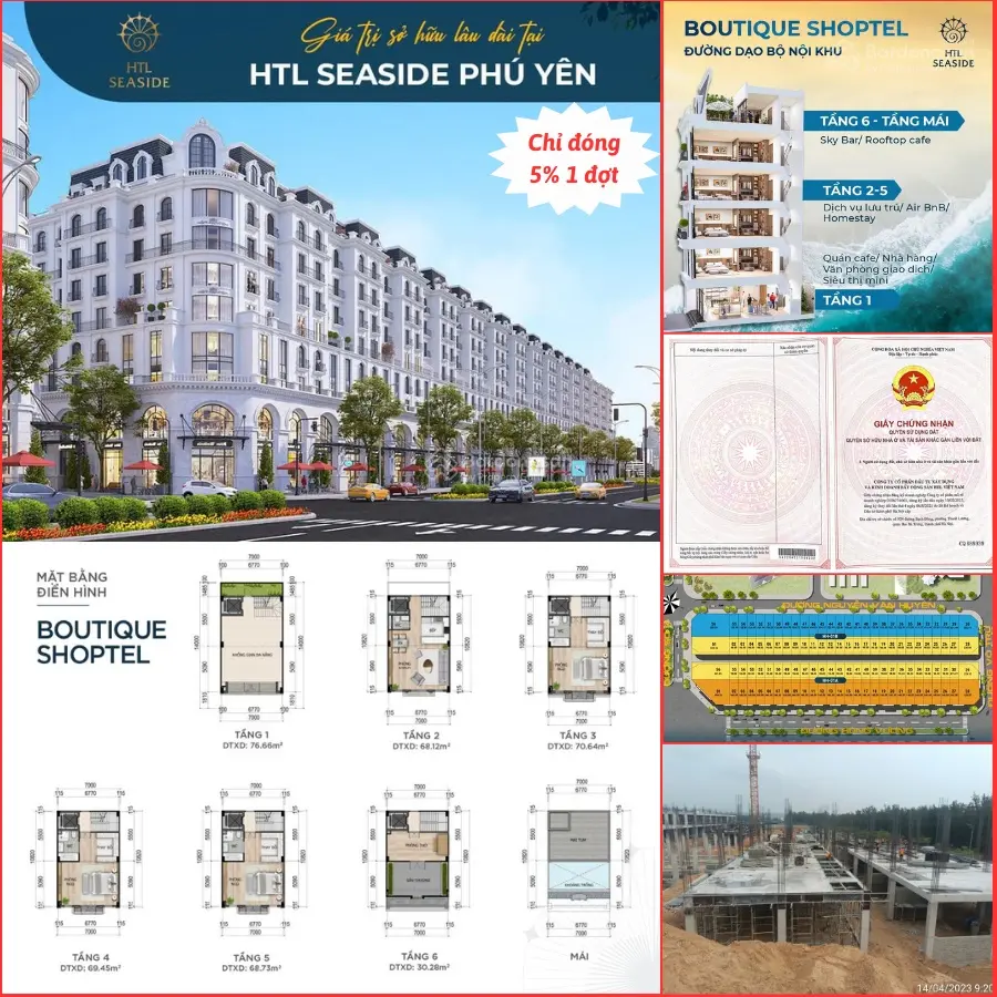 Chiết khấu lên đến 1,5 tỷ shophouse HTL Seaside: Giá 6.7 tỷ/căn 6 tầng. 0985 999 827