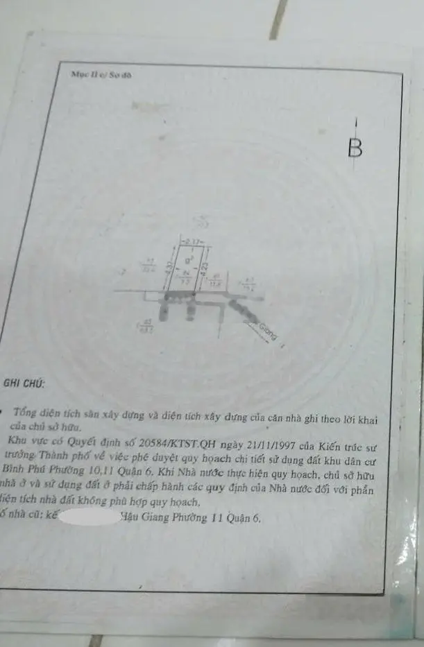 Bán nhà hẻm 1,2m Hậu Giang Phường 11 Quận 6 giá 1,48 tỷ - 9,5m2