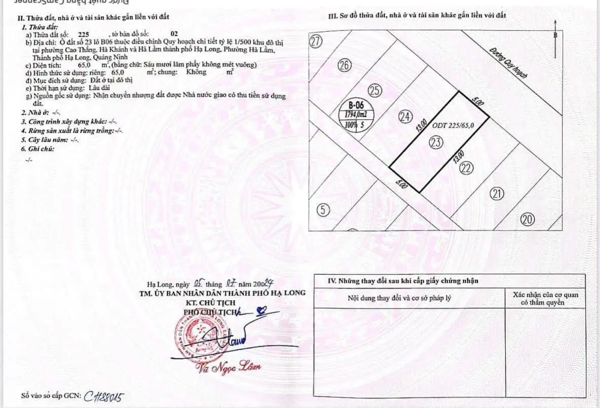 Bán ô mặt mương 65m Lideco - Bãi Muối , Cao Thắng sổ đỏ chuyển nhượng được ngay