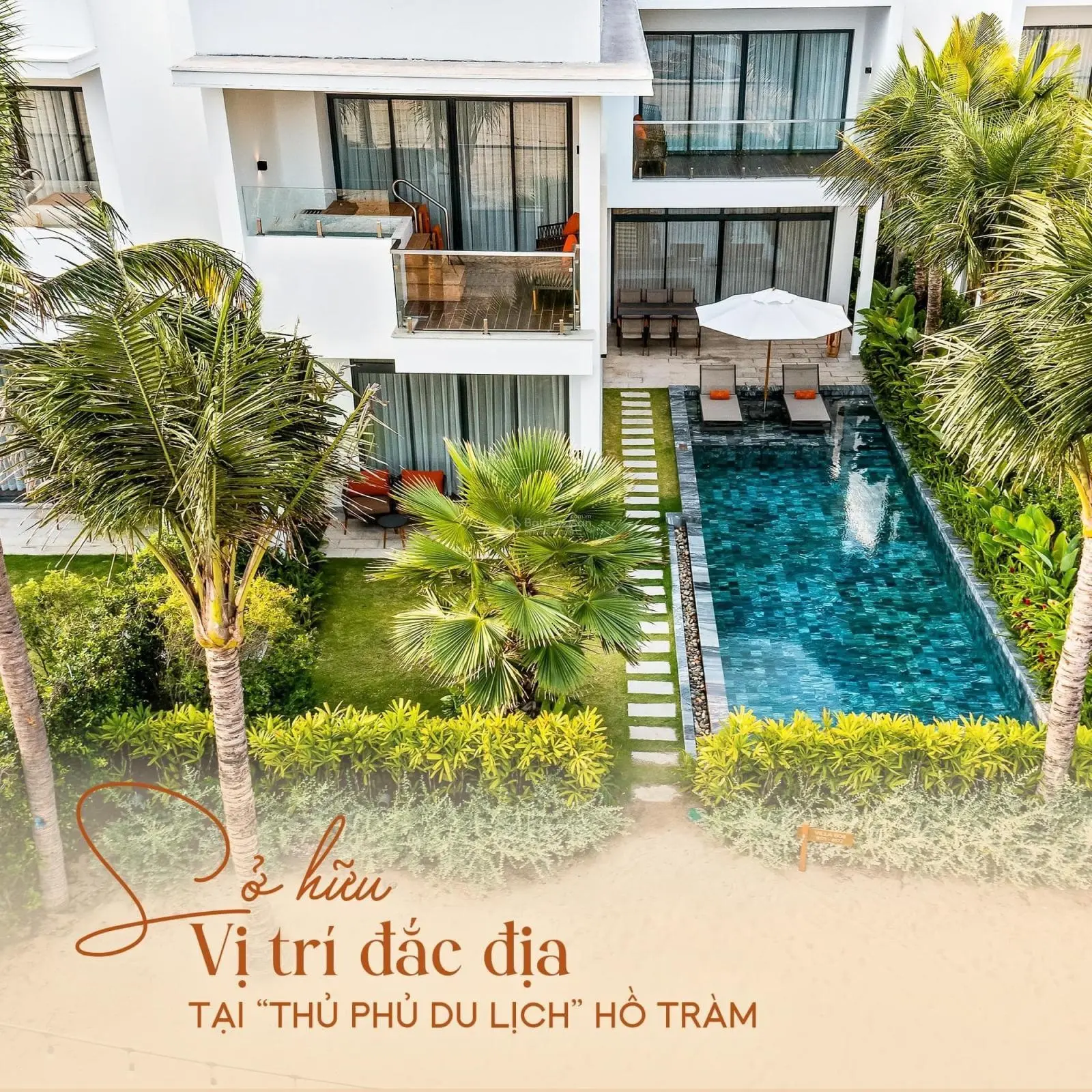 1 căn villa 3PN mặt biển giá rẻ nhất Hồ Tràm. Thanh toán 20% nhận villa ngay. Còn lại TT 2027