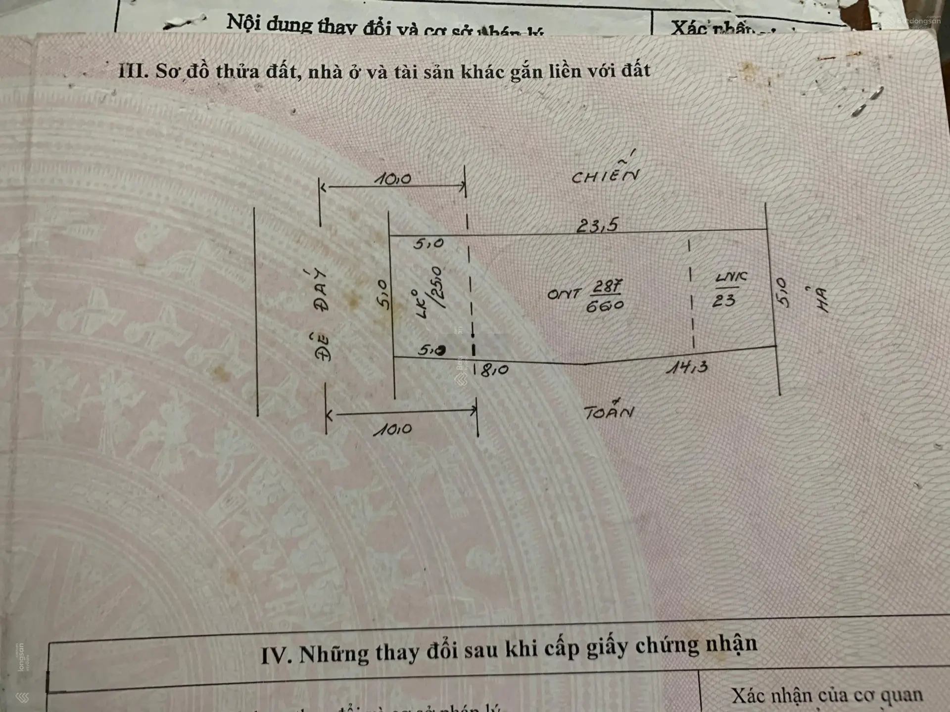 Bán đất 114m2 tại trục đê đáy Thuỵ Hương