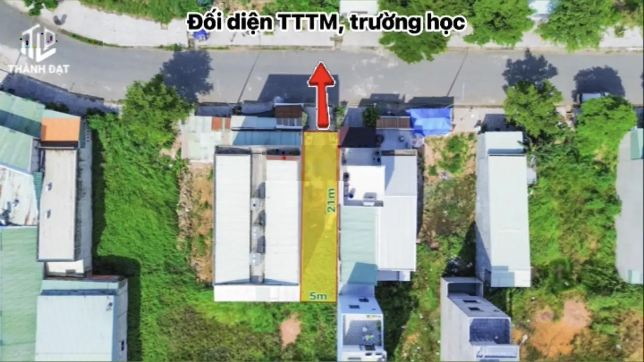 Bán đất 105m2 gần trường học, sổ hồng sẵn sang tên ngay