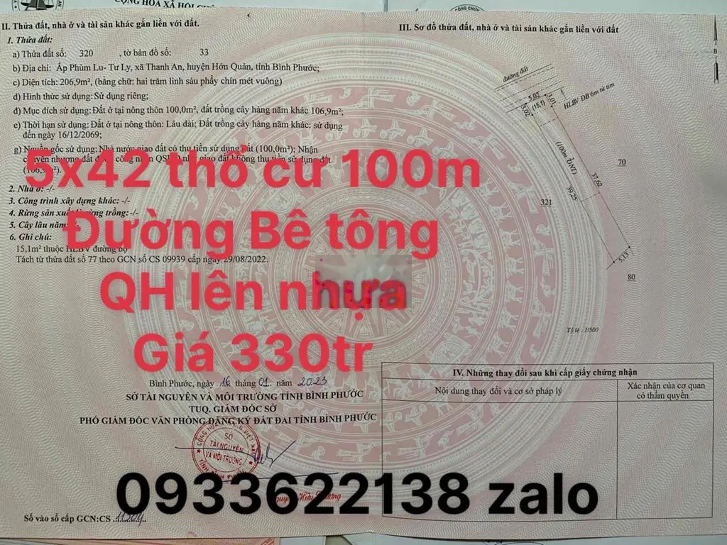 lô đất trung tâm xã giá 700tr giò bán 330tr