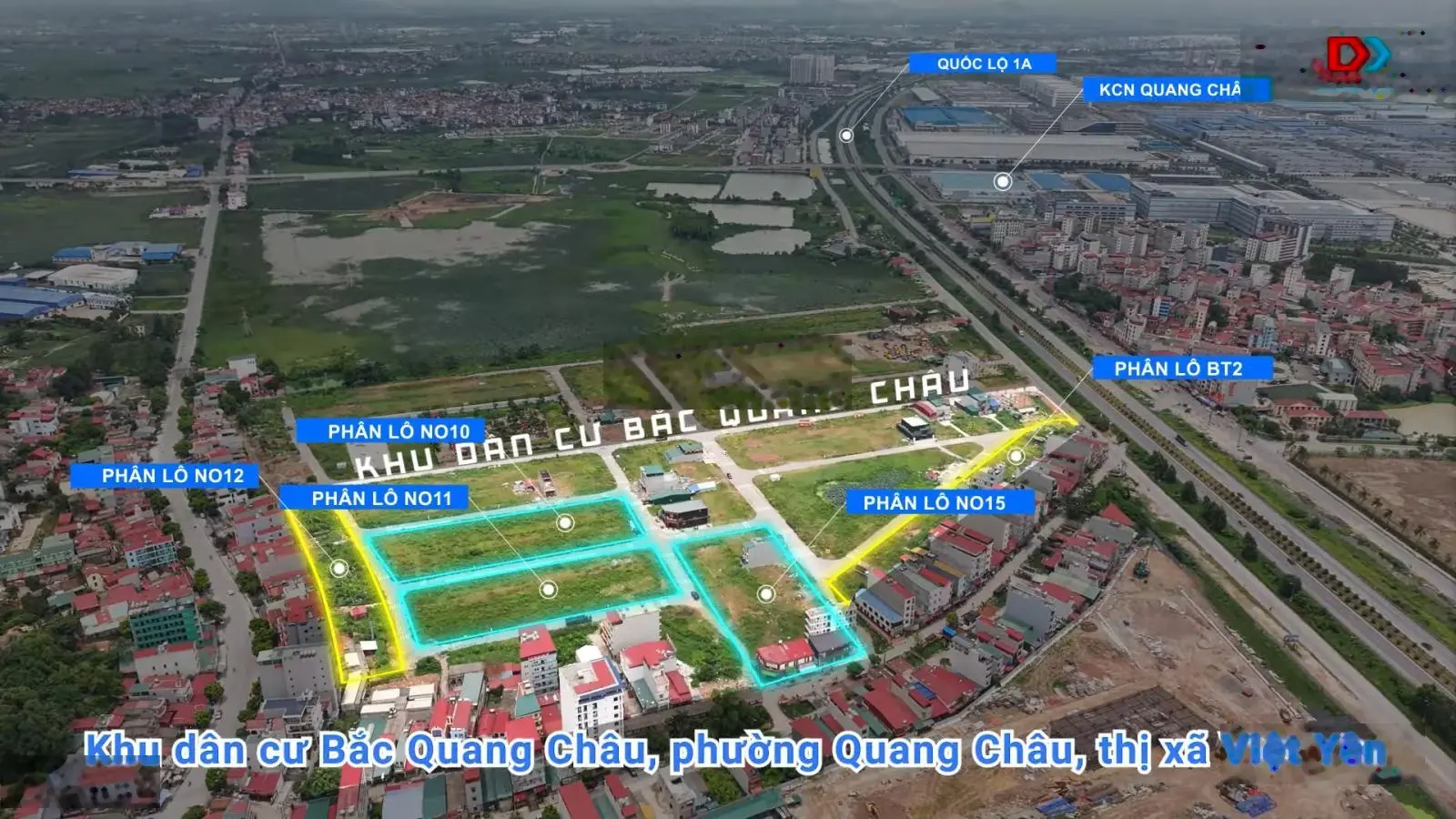 Cơ hội sở hữu lô đất đấu giá 100m2 KDC Đồng Vân, đối diện KCN Quang Châu, sẵn sổ, giá 2,5 tỷ