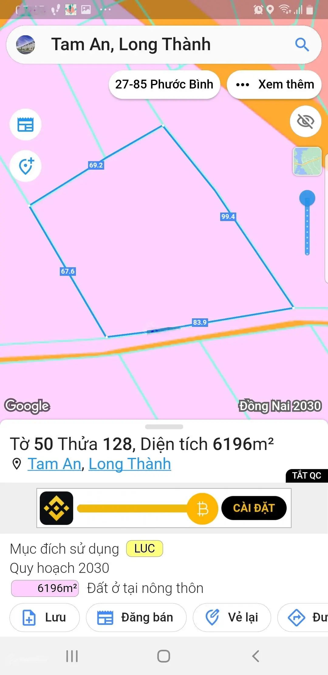 Cần bán 4ha đất LUK Amata Tam An - Long Thành