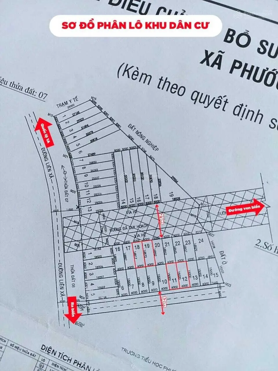 Đất đấu giá kề KDL Cổ Thạch, cách biển chỉ 500m, đường lớn 21m kết nối trực tiếp đường ven biển