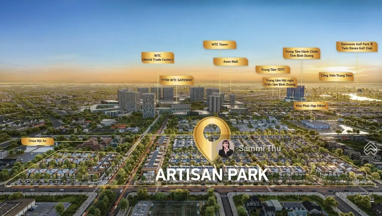 Nhà phố thương mại Artisan Park 2 mặt tiền 8,9T, cách WTC 5 phút đi bộ - cam kết thuê lại 6%/năm