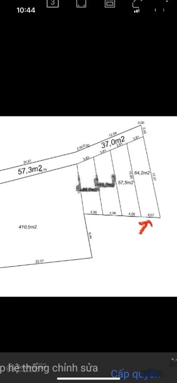 Kim an Hoạch an Diện tích 64,2m2 Mặt tiền 3,81m Hậu 4,07m Đường 4,5m ô tô tải đi 0915 401 ***