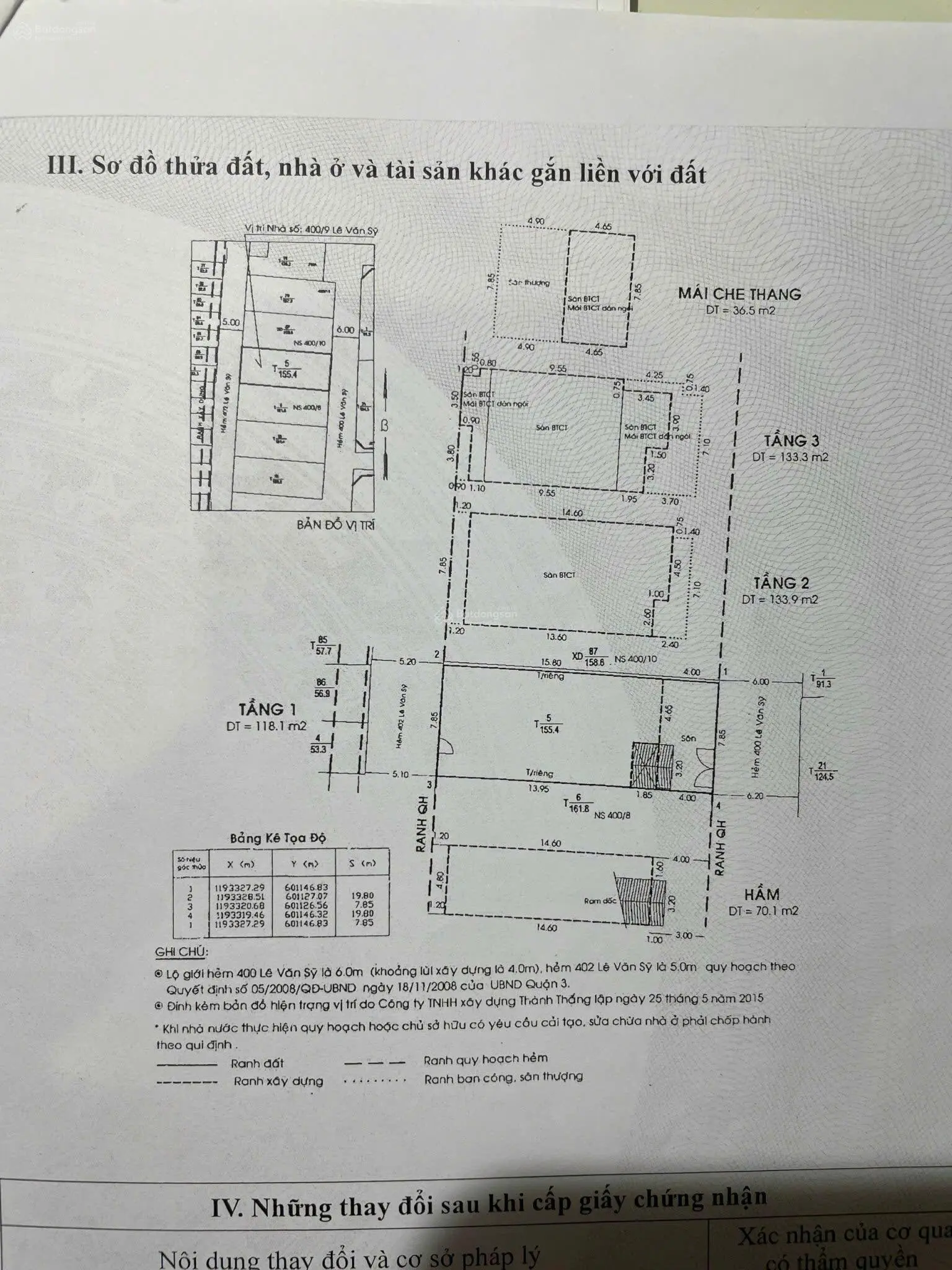 Chính chủ cần bán gấp căn biệt thự 2 mặt tiền hẻm xe hơi Lê Văn Sỹ, P14, Q3, 8x20m, giá 43,5 tỷ