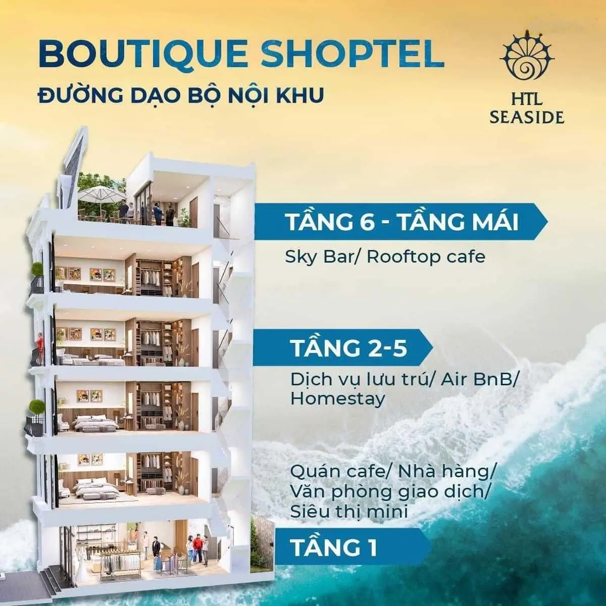 Chiết khấu lên đến 1,5 tỷ shophouse HTL Seaside: Giá 6.7 tỷ/căn 6 tầng. 0985 999 827