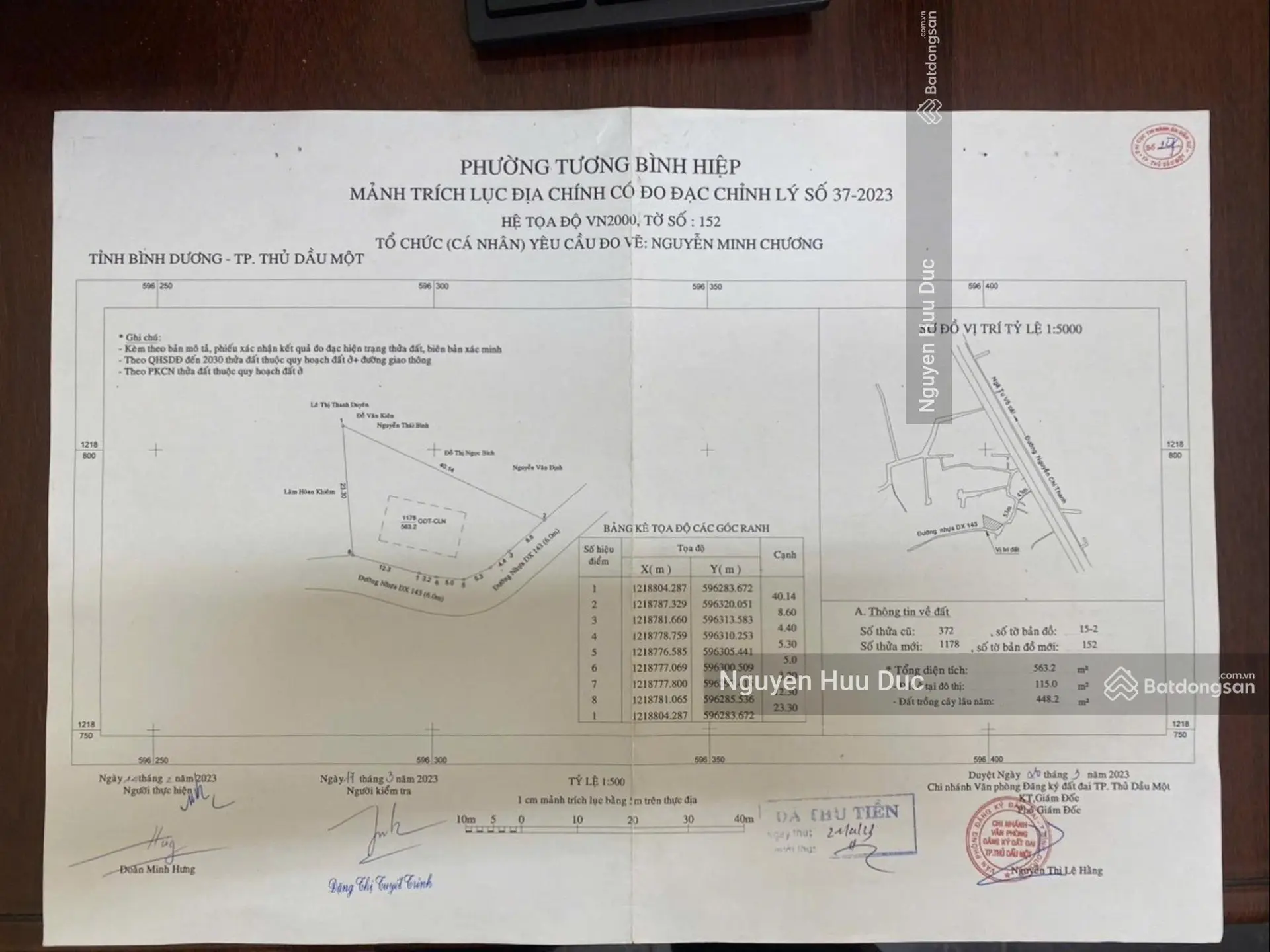 Bán đất tặng nhà mặt tiền đường DX 143. P Tương Bình Hiệp, TP, Thủ dầu một, Bình Dương. 563m2