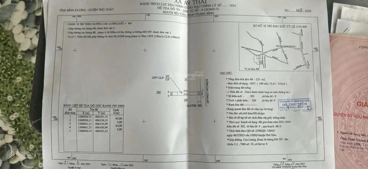 Chính chủ cần bán 2lô đường Cao Lương An Thái,DT 5x45m có 100tc,cách UBND chỉ 700m,lh 0948 379 *** cc