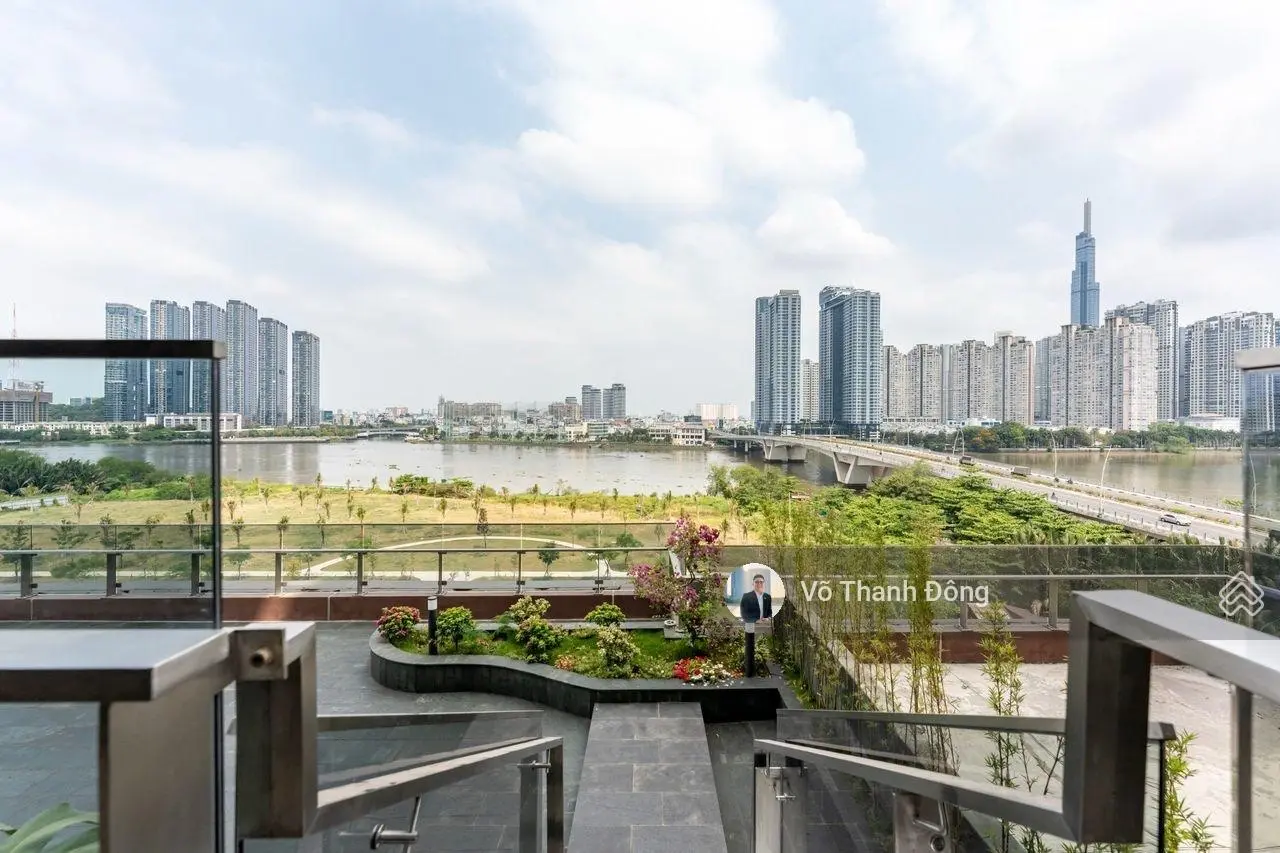 Bán 4 phòng ngủ sân vườn 352m2 The River Thủ Thiêm, view trực diện sông, giá 75 tỷ bao hết