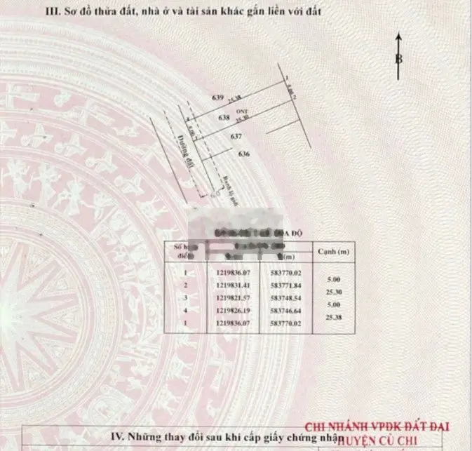 Chính chủ cần bán lô đất thổ cư dt 5x25.4 Phạm Văn Cội, Củ Chi: 1.350T