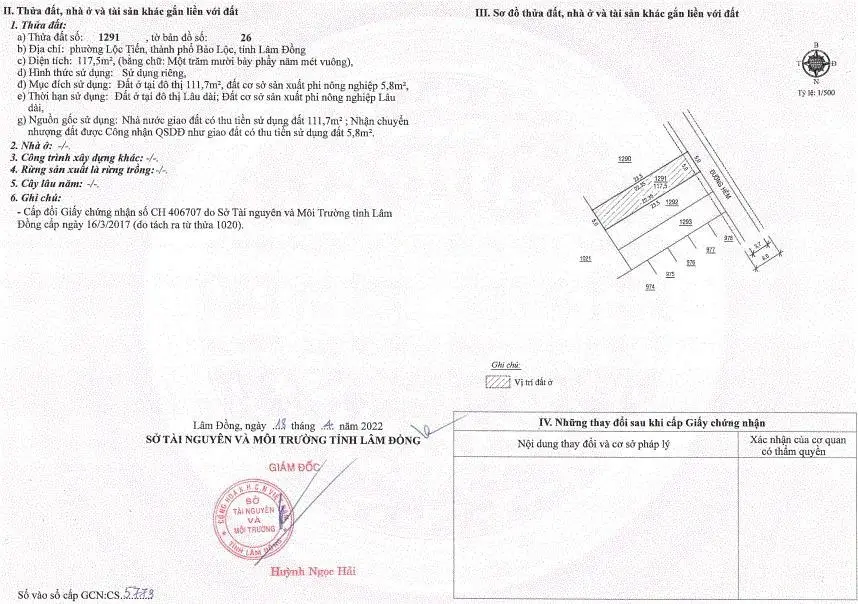 Bán cặp nền VIP Đường Trần Phú trung tâm TP Bảo Lộc, Tỉnh Lâm Đồng, diện tích 235m2