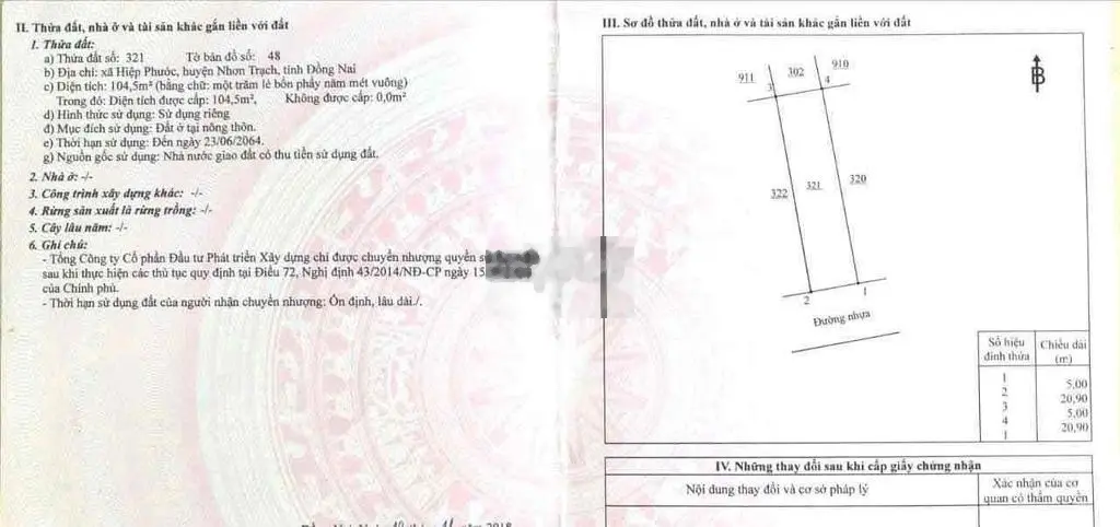 Cần Bán Cách Cổng Chính Sân Bay Long Thành 7km