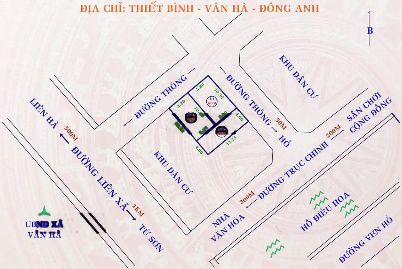 Siêu phẩm chưa tới 3x đồng Thiết Bình - Vân Hà, đối diện ủy ban xã Vân, đường ô tô tránh cách 30m