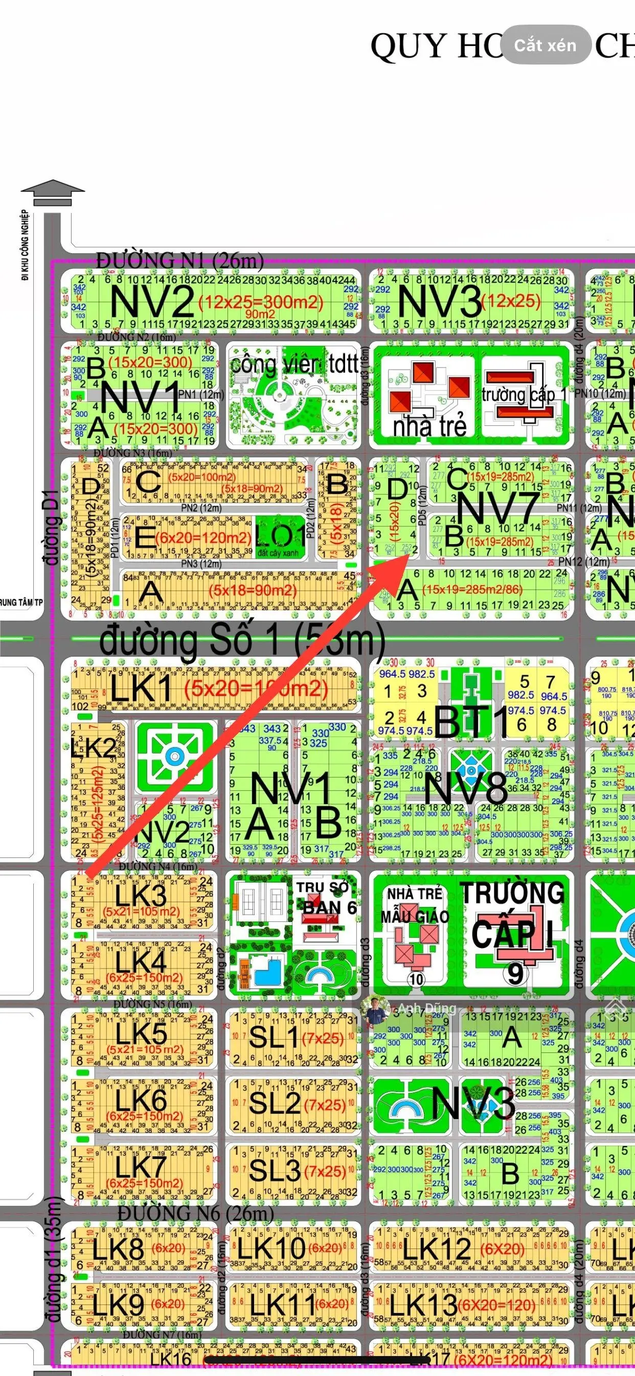 Bán lô đất nhà vườn góc đường 12m&12m, dự án HUD Nhơn Trạch, giá cực rẻ