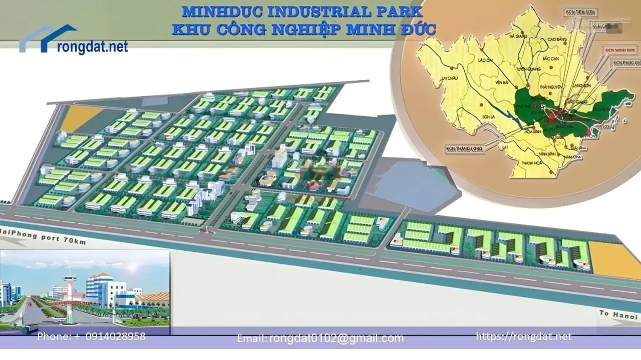 Mở bán KCN Minh Đức - Mỹ Hào - Hưng Yên. Diện tích 5000m - 1ha - 2ha - 5ha. Giá từ 3 triệu/m2