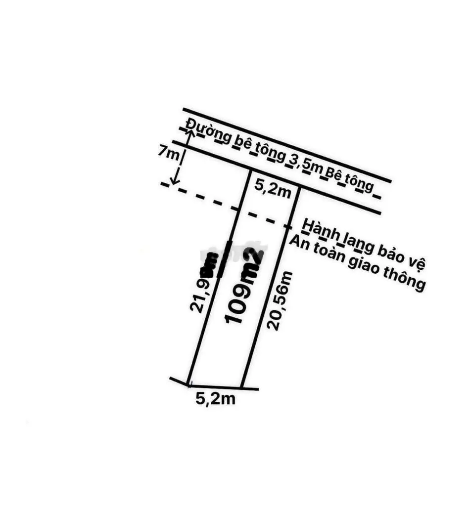 Nền thổ 5.2 x 21m đường Ôtô