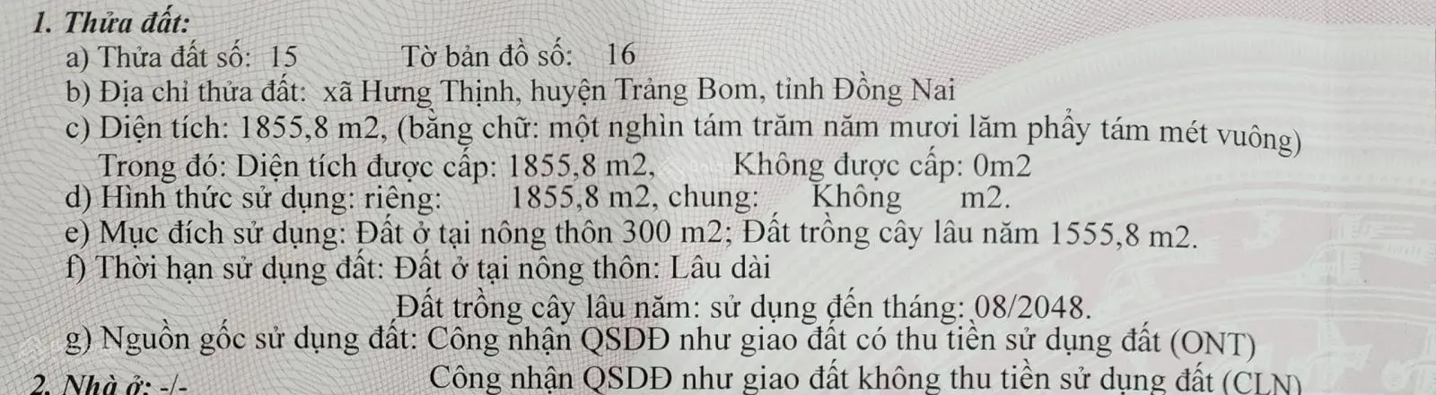 Bán đất đường hưng bình 1, 7,33 triệu vnd, 1855,8 m2, pháp lý đầy đủ