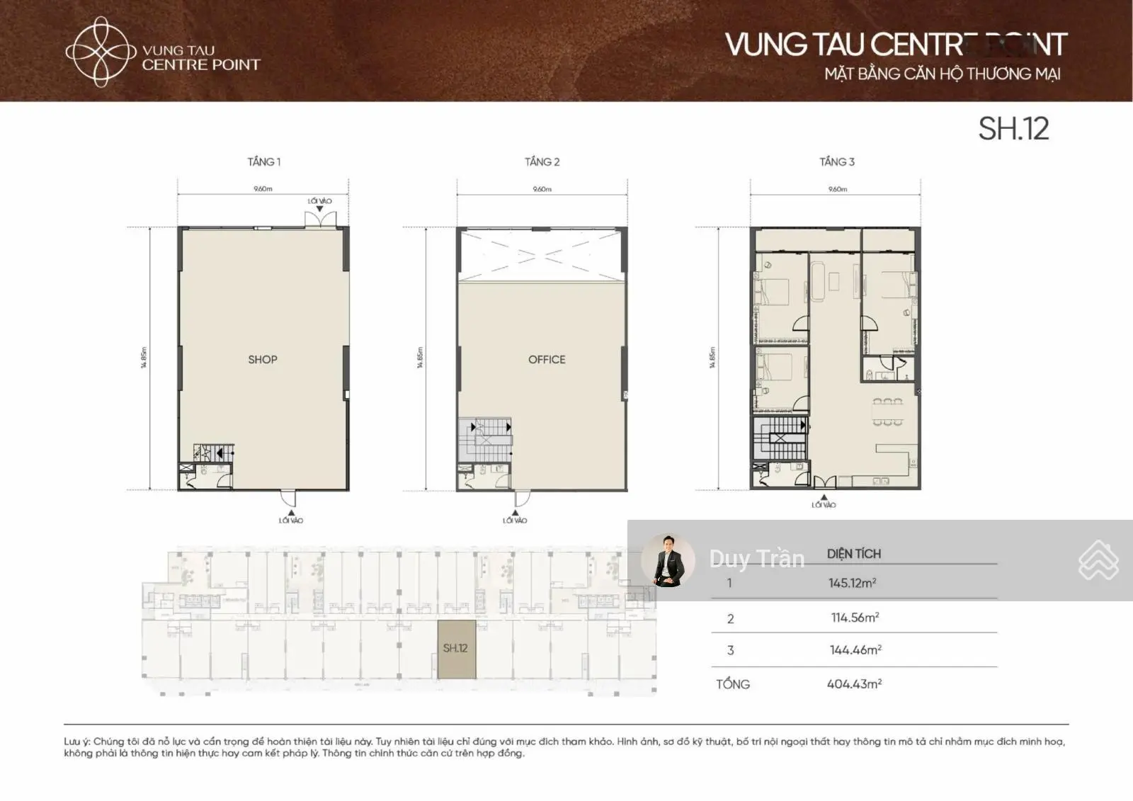 Bán shophouse tại Vũng Tàu Centre Point, giá ưu đãi chỉ với 50 triệu / m2, diện tích 404 m2, 3 tầng