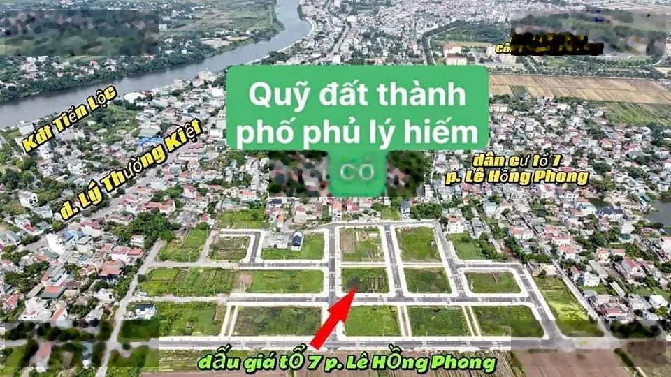 Cần Bán đất tổ 7 Phường Lê Hồng Phong Phủ Lý Hà Nam giá chỉ từ 1.5 tỷ