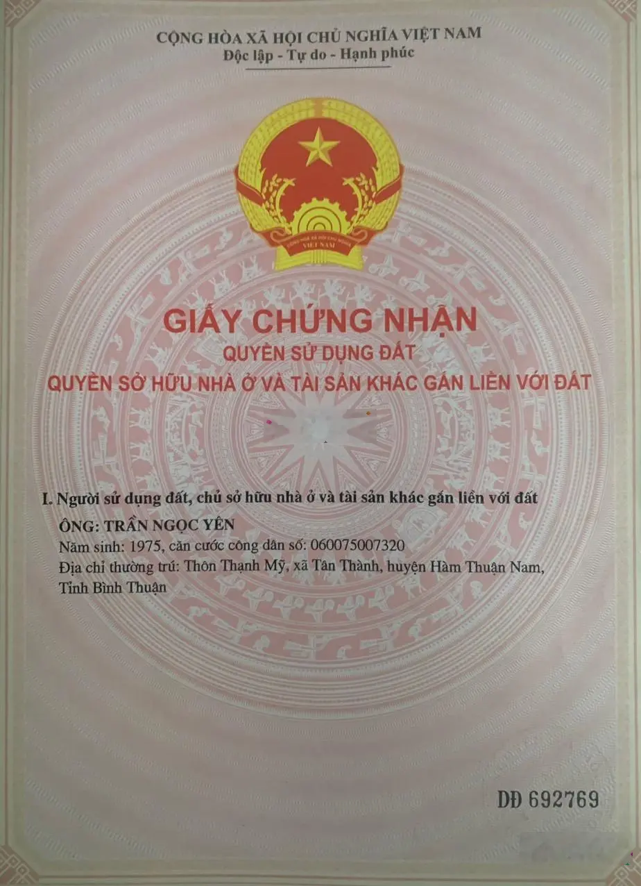 Bán nhanh lô 45m đất QH ONT đừơng ĐT 719A Tân Thành Hàm Thuận Nam, dân cư hiện hữu, đầu tư du lịch