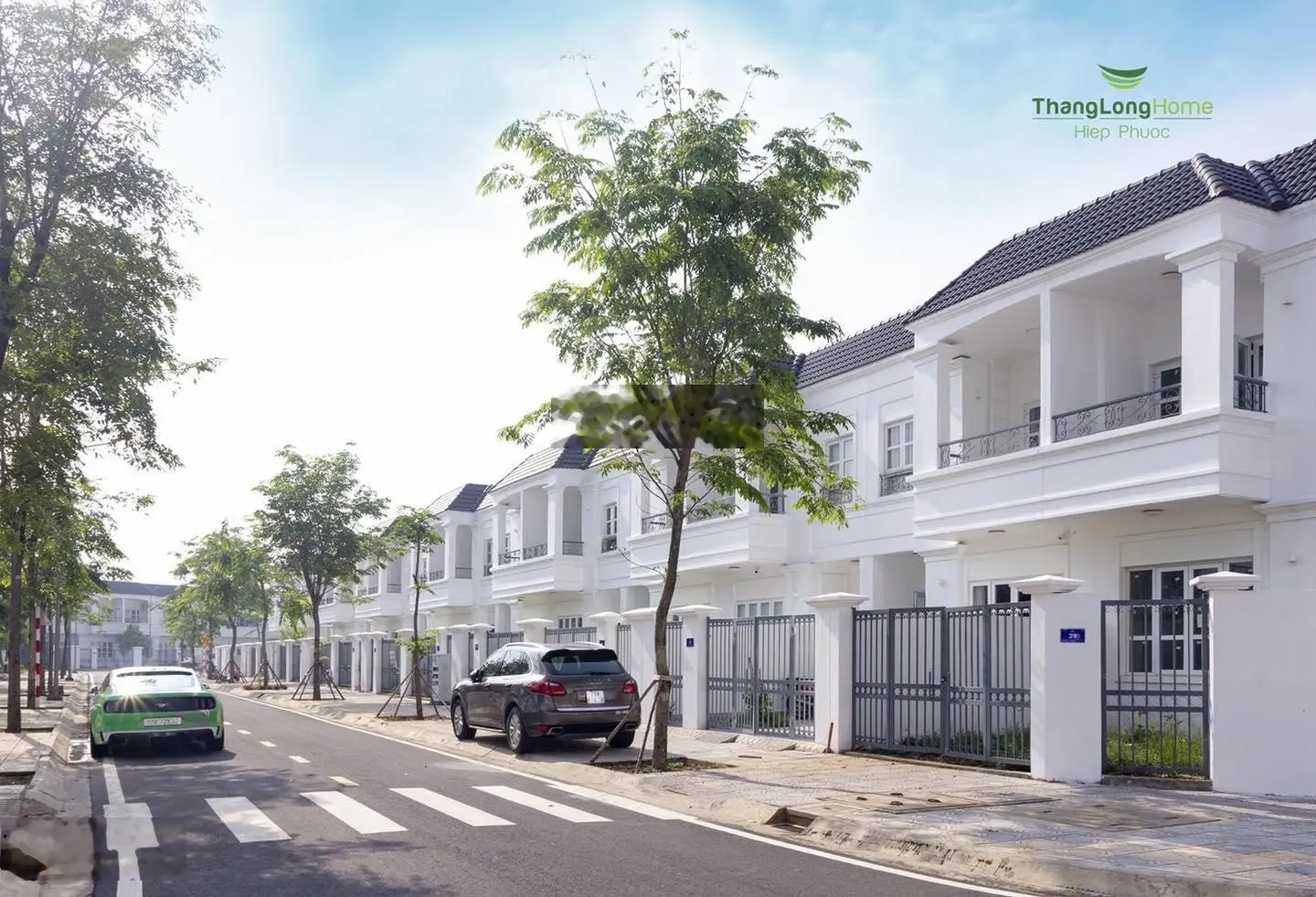 Bán nhà phố Thăng Long Home trục Rạch Bà Ký, view kênh đang làm, kết nối thẳng ra trục 25C sân bay