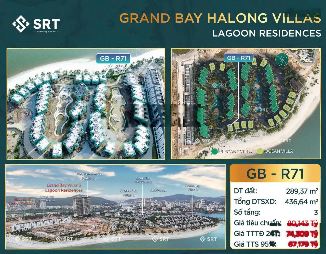 Bán xuất ngoại giao ck 16% biển thự biển HL Lagoon Residences tầm nhìn trực vịnh sống cạnh kì quan