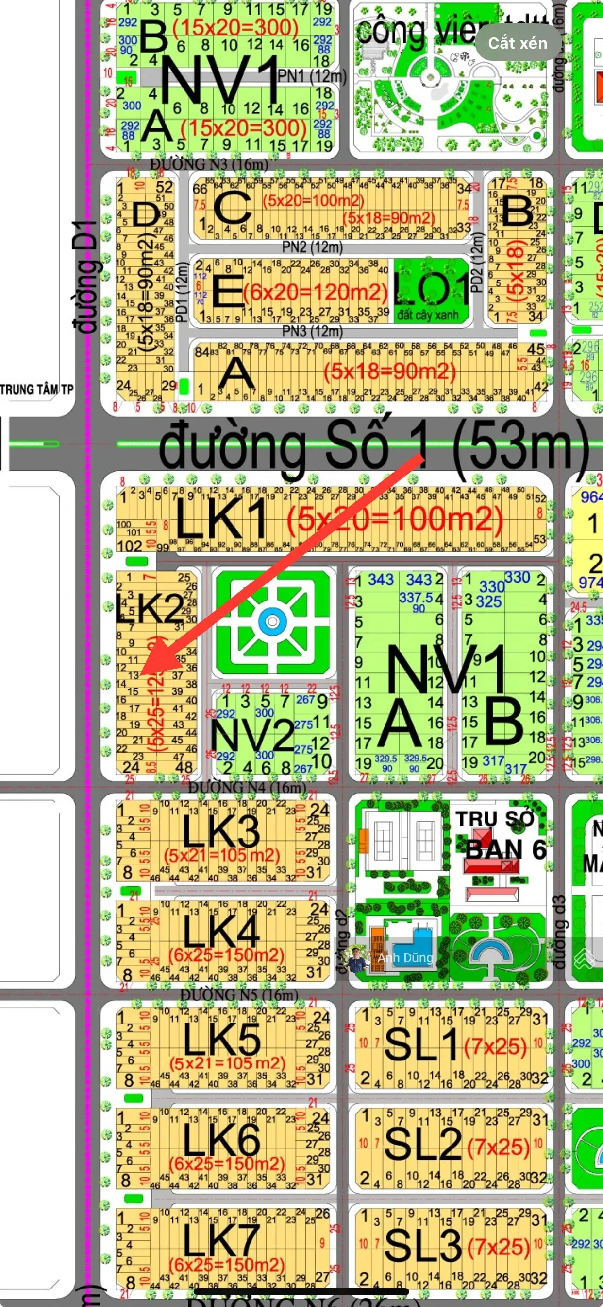 Cần bán lô đất liên kế đường D1 (35m) DT 125m2, dự án HUD Nhơn Trạch, giá rẻ nhất thị trường