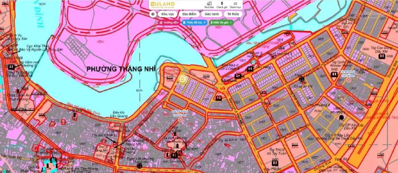 Bán đất nền biệt thự 215m2 chính chủ tại trung tâm TP Vũng Tàu