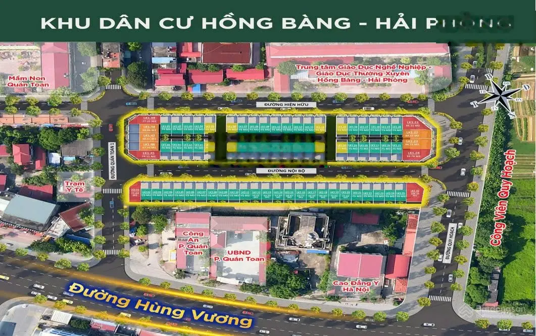 Mở bán liền kề trung tâm Phường Quán Toan sát UBND Phường cách TTTP Hải Phòng 5km đã có sổ từng căn