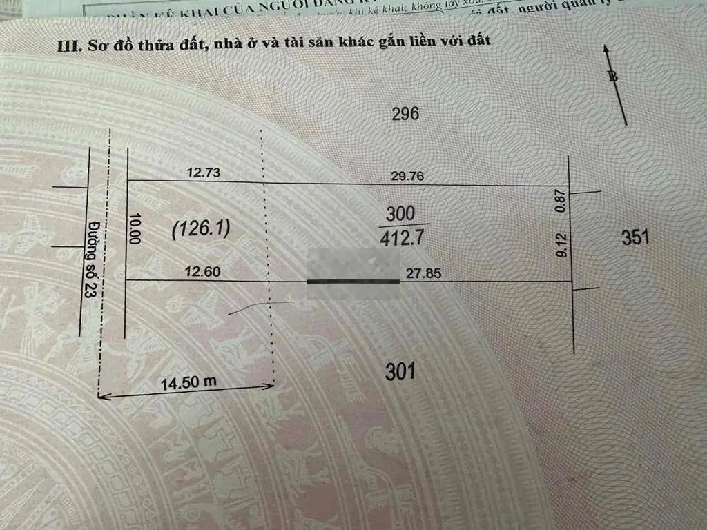 Cần bán 10m mặt tiền đường nhựa