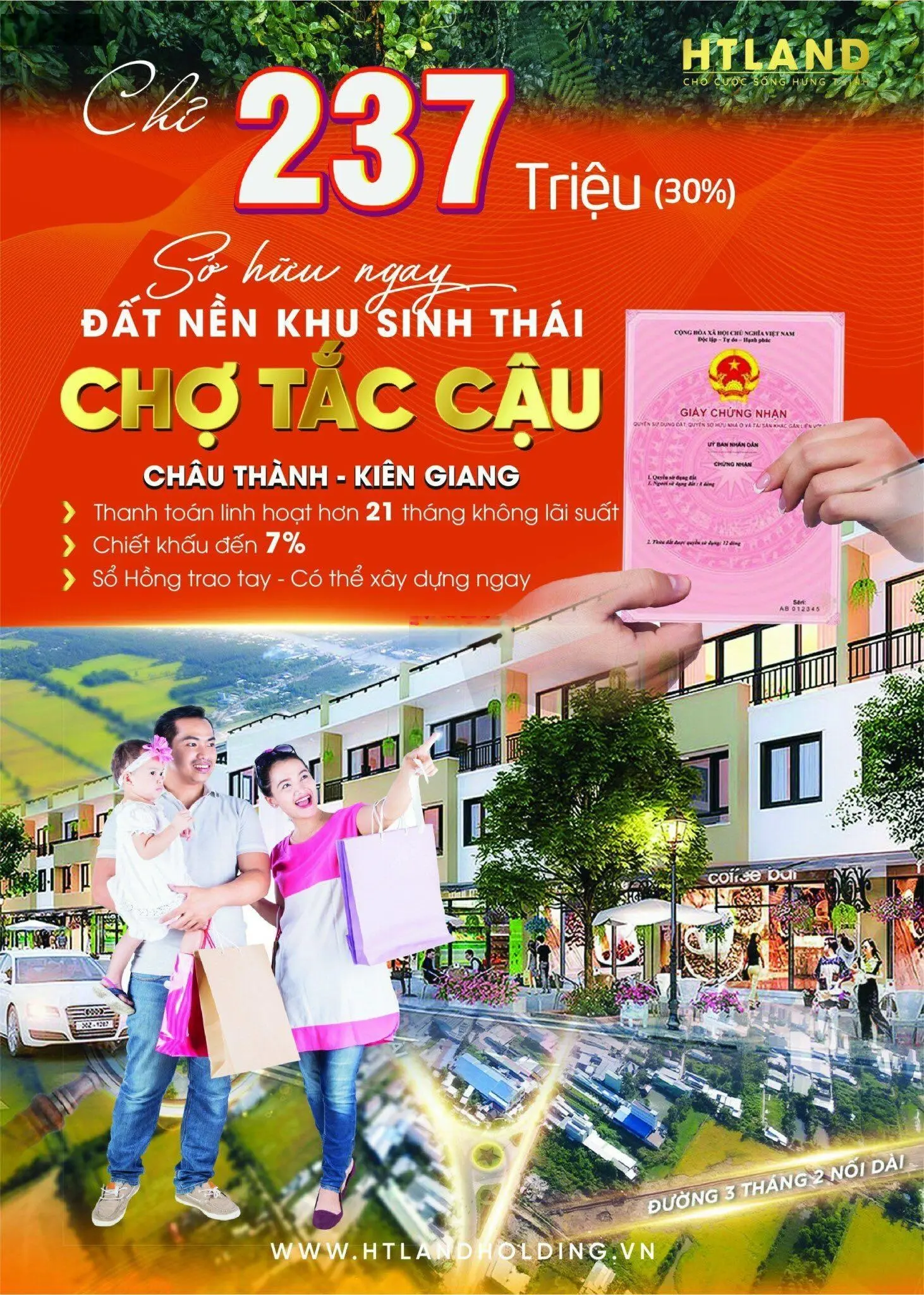 Bán đất thổ cư giá 790 triệu, diện tích 100 m2, tại Bình An, huyện Châu Thành