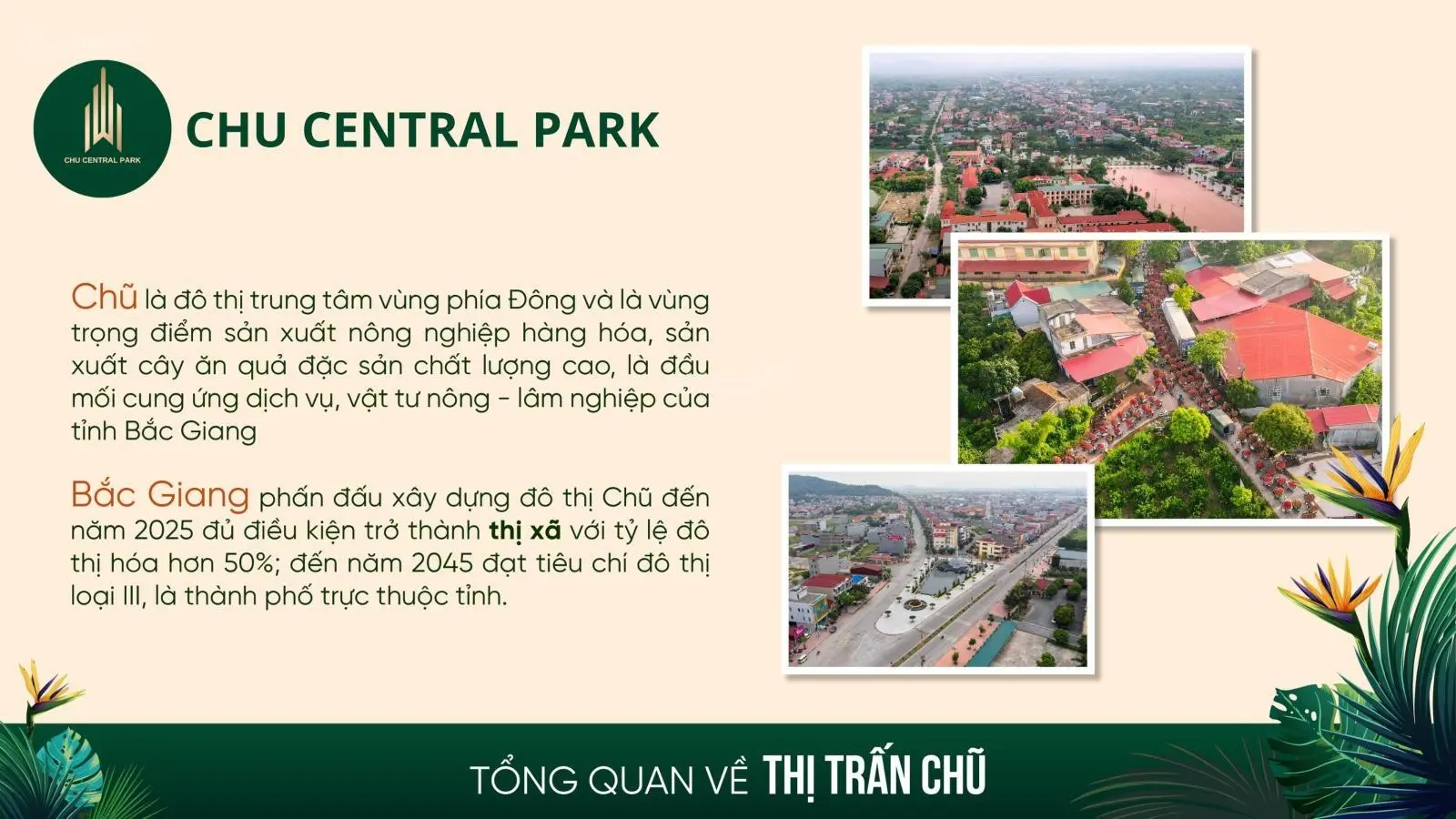 Cơ hội đầu tư đất nền dự án CHU CENTRAL PARK tại TRUNG TÂM THỊ XÃ CHŨ, LỤC NGẠN, BẮC GIANG