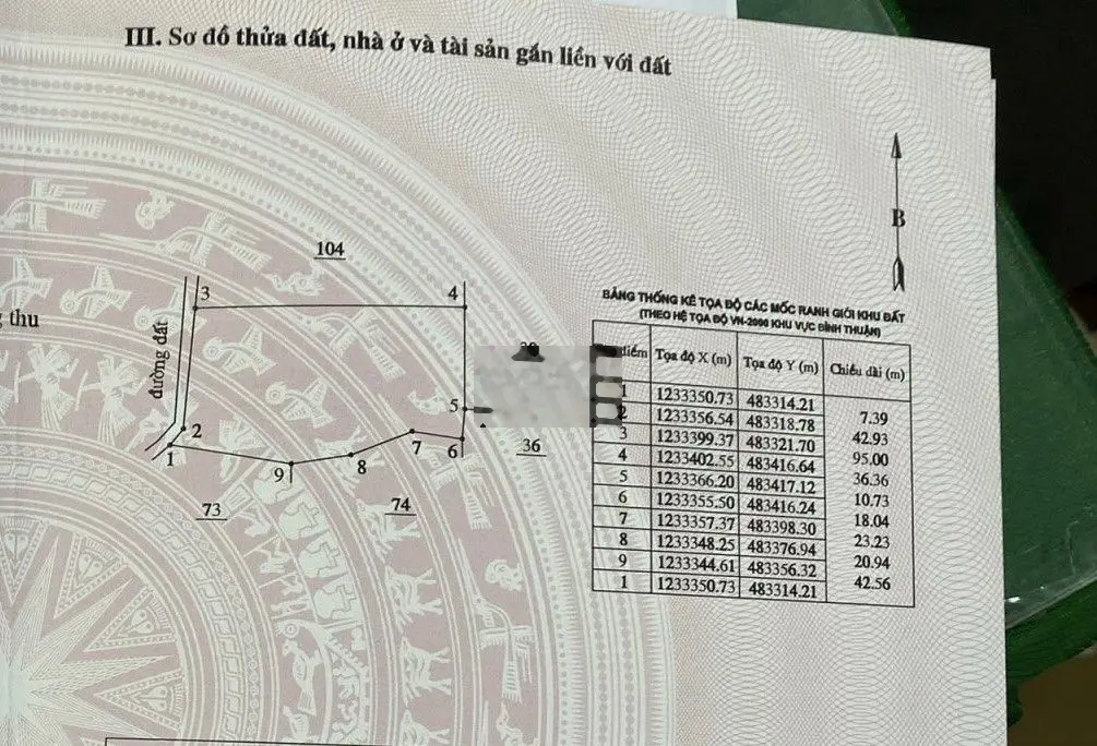 Bán 4939m2 ngay khu farm Hòa Thắng, mặt tiền đường sỏi 50m, giá 1tr/m2