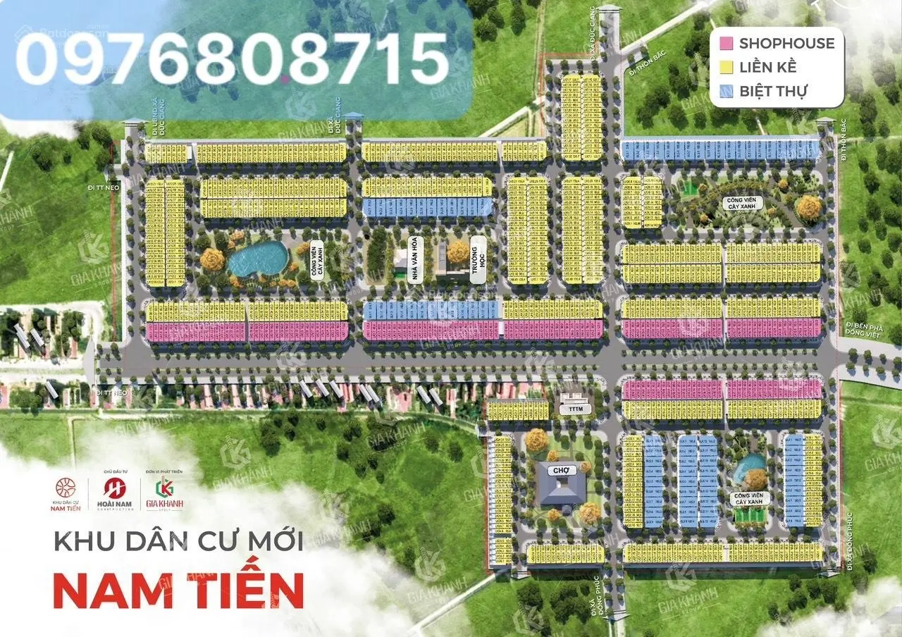 Đất nền dự án KDC Mới Nam Tiến, Yên Dũng, Bắc Giang. LH: 0976 808 ***