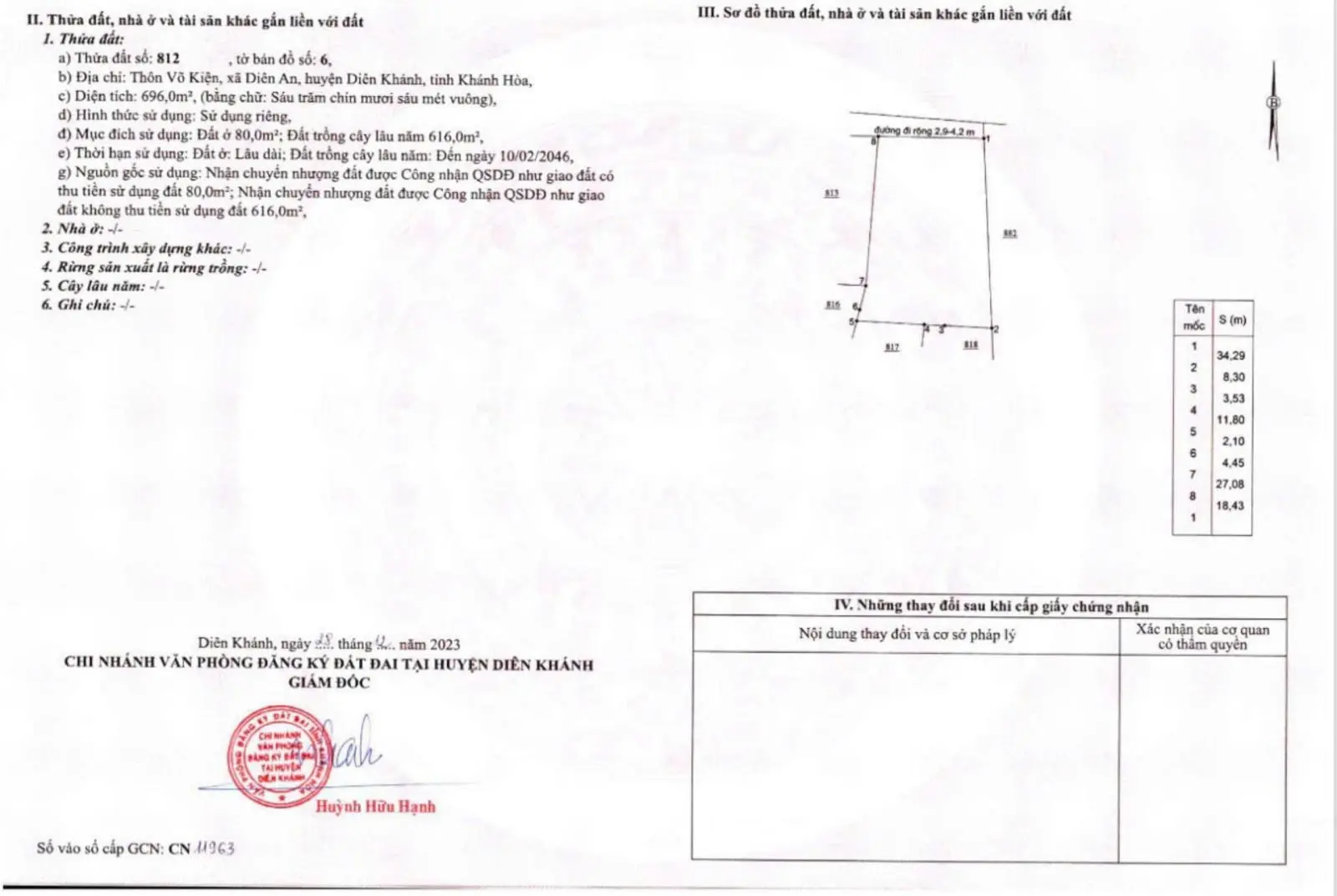 Cần bán nhanh lô đất kèm nhà tại thôn Võ Kiện, Xã Diên An, Diên Khánh. LH 0795 179 ***