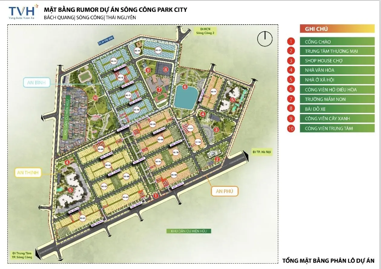 Bán đất nền dự án giá sốc chỉ 13,8 triệu/m2 tại khu đô thị Cầu Trúc Sông Công