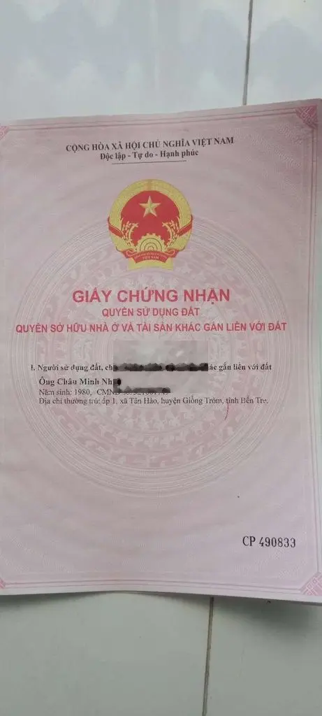 Nhà mặt tiền gần chợ tân hào