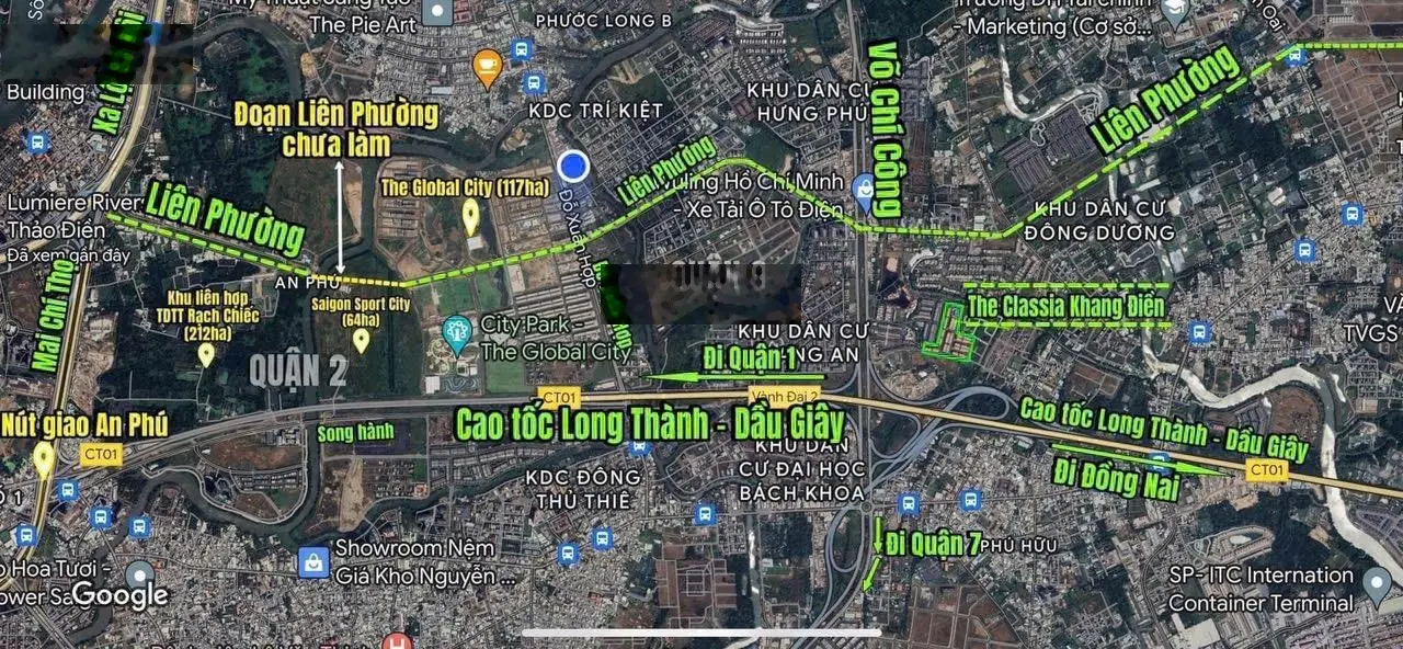 Giá tốt khỏi bàn! mtkd 621 Đỗ Xuân Hợp đối diện Global City - 8*17m - 1t2l mái