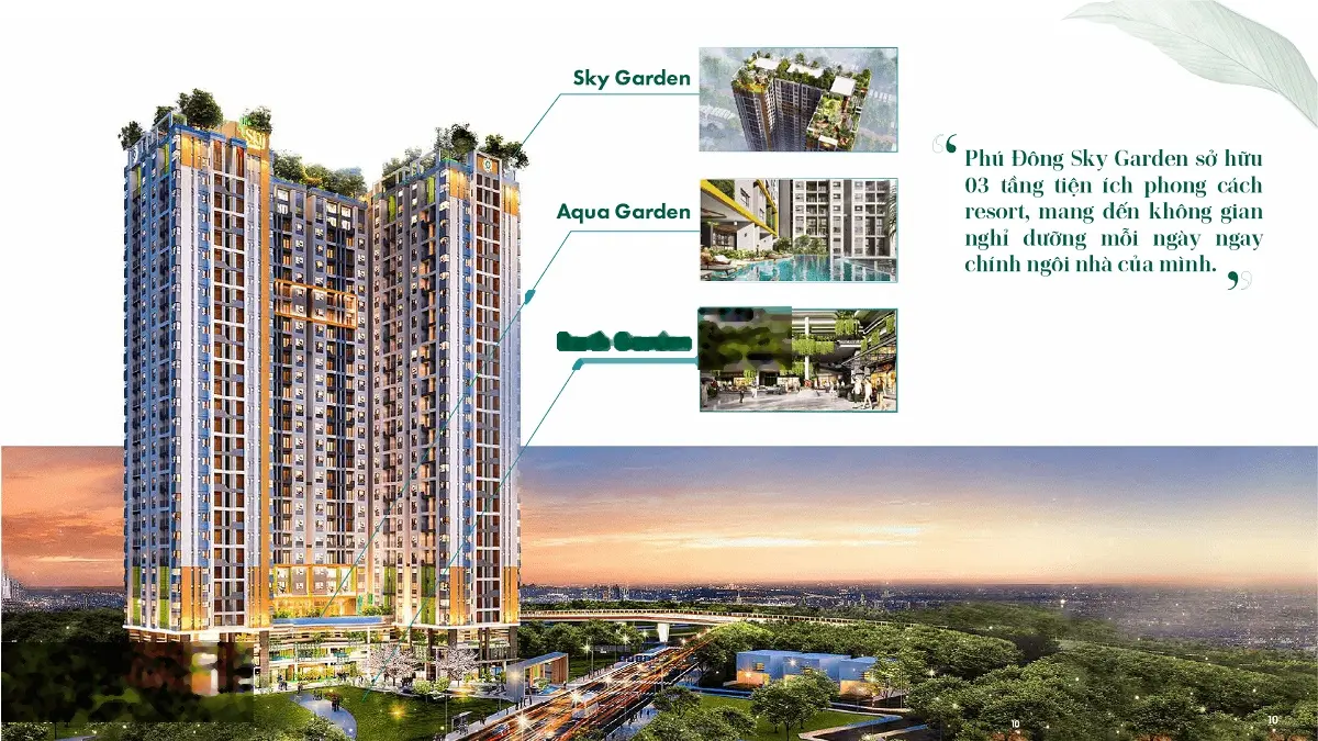 Quà tặng lên tới 50 triệu - căn hộ phú Đông Sky Garden 68m2, 2PN 2WC, còn 3 suất