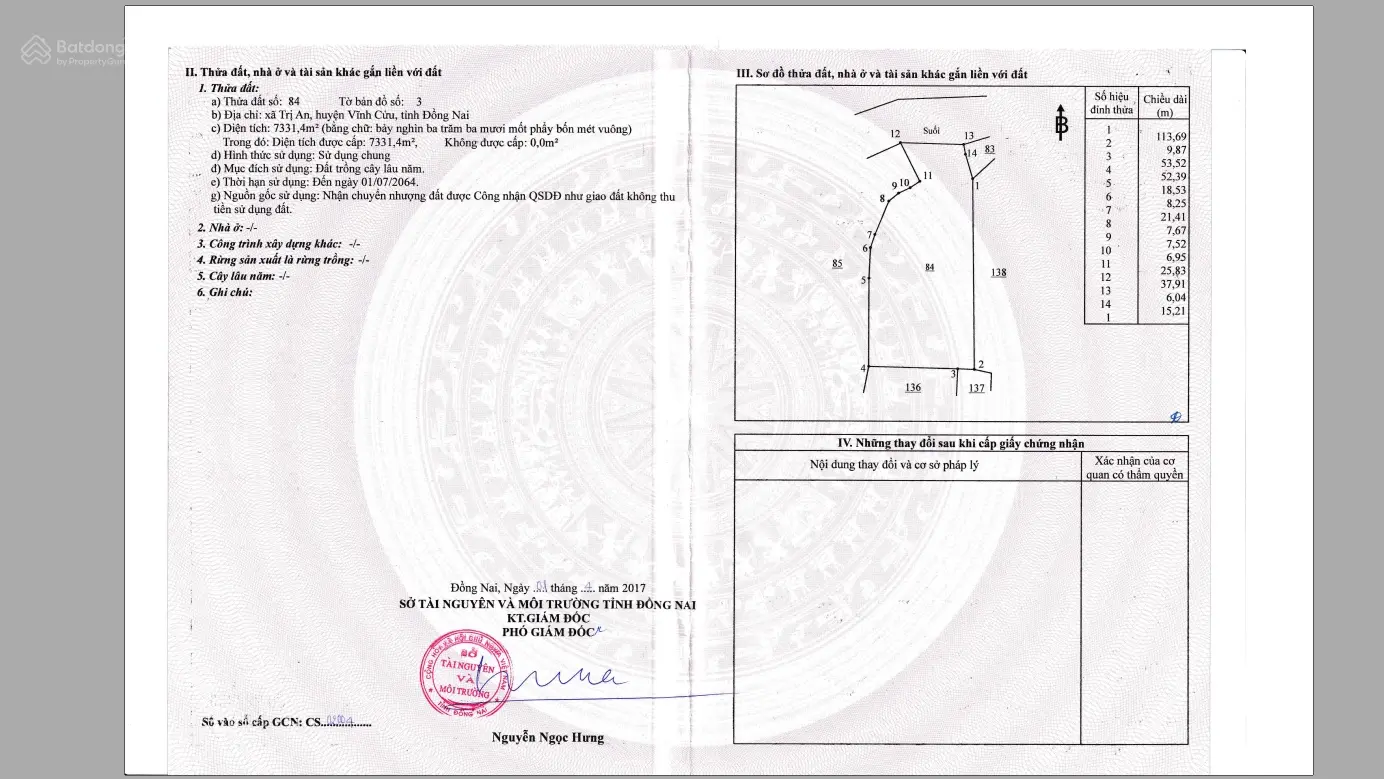 Ngộp bank, cần bán gấp lô đất mặt tiền đường 768, diện tích hơn 14000 m2, Vĩnh Cửu