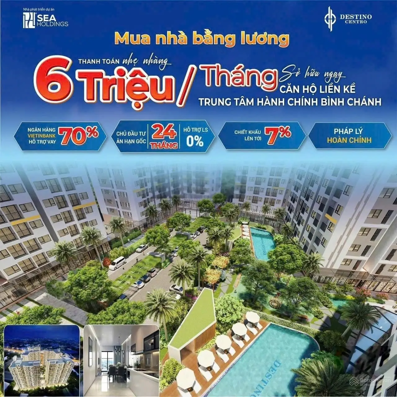 Bán gấp căn hộ 36m2 tại Destino Centro, 1pn, giá chỉ 1 tỷ vnd, chiết khấu lên đến 4,5%