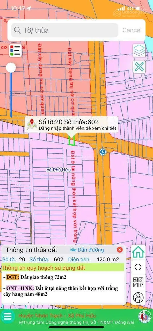 Bán nhà mới 120m2 full thổ cư ngay KDC xã Phú Hữu đường ô tô hiện hữu cách phà Cát Lái 2km